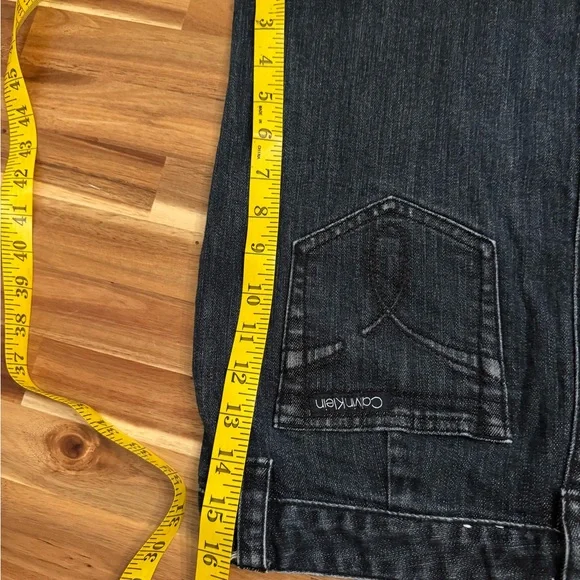 Calvin Klein Black Denim Mini Skirt size 29 ,stretchy in perfect condition - Picture 6 of 6